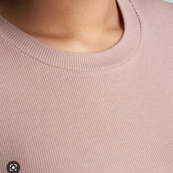 Halogen ribbed dusty pink long sleeve sweater - Picture 2 of 4